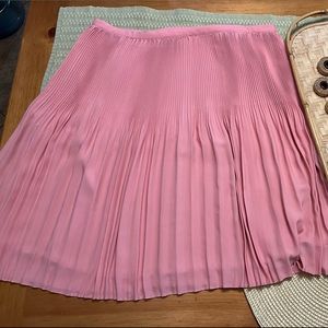 Loft Pink Pleated Skirt
